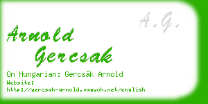 arnold gercsak business card